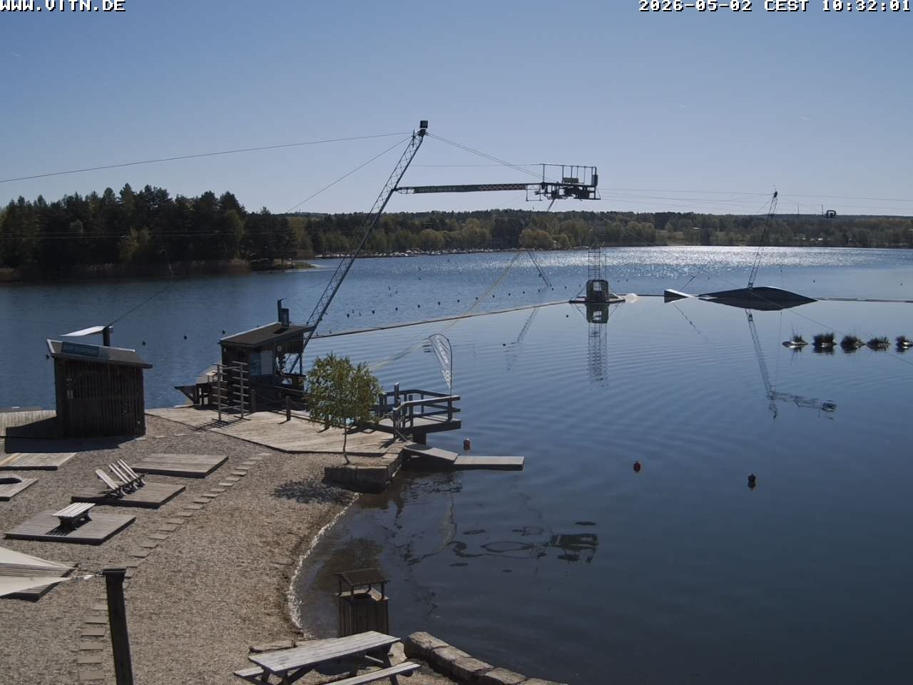 Archiv Foto Webcam Wakeboard- und Wasserskianlage am Steinberger See
