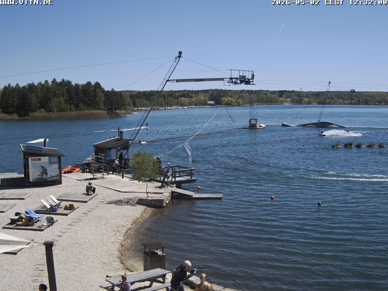 Archiv Foto Webcam Wakeboard- und Wasserskianlage am Steinberger See