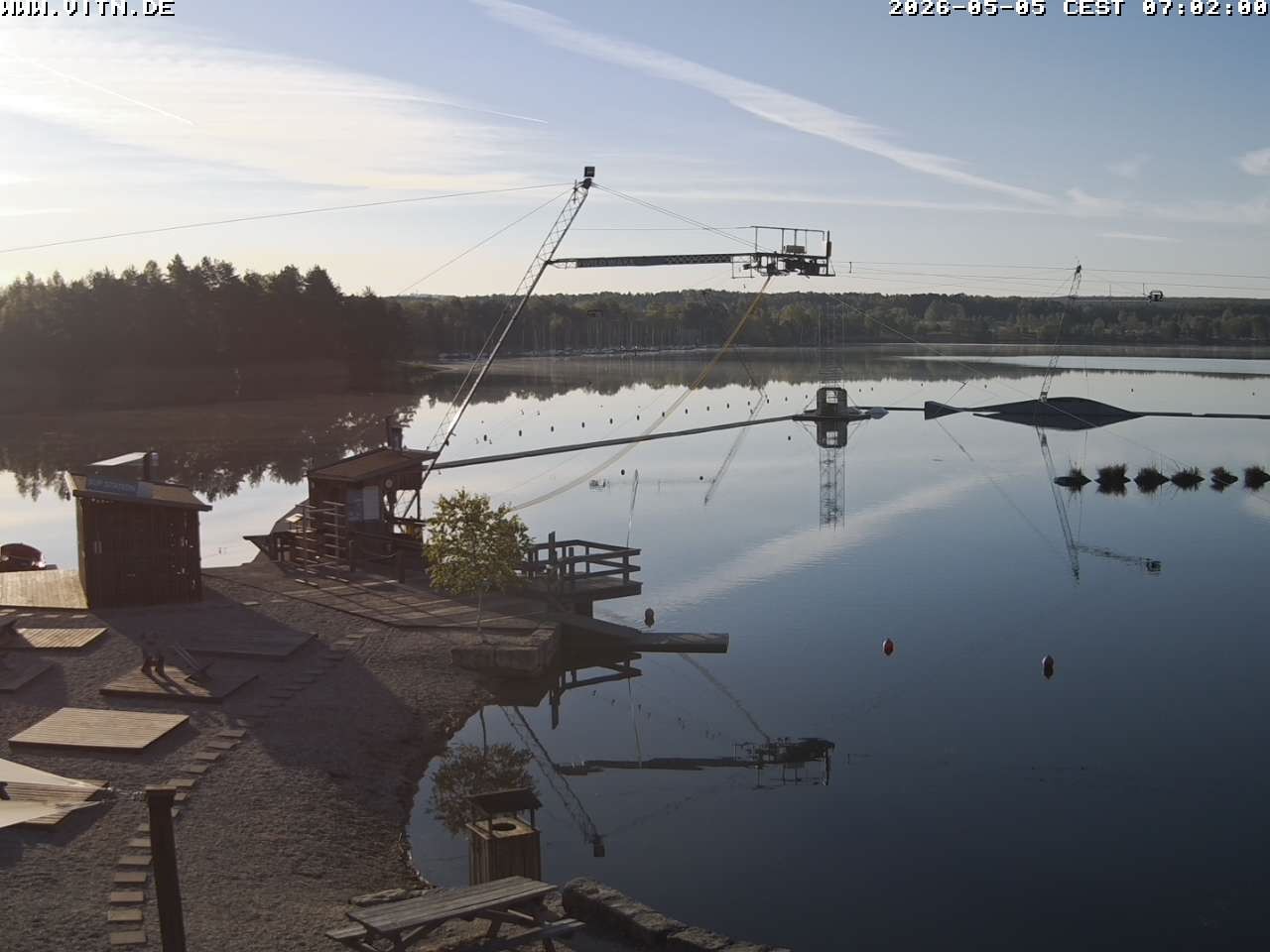 Archiv Foto Webcam Wakeboard- und Wasserskianlage am Steinberger See