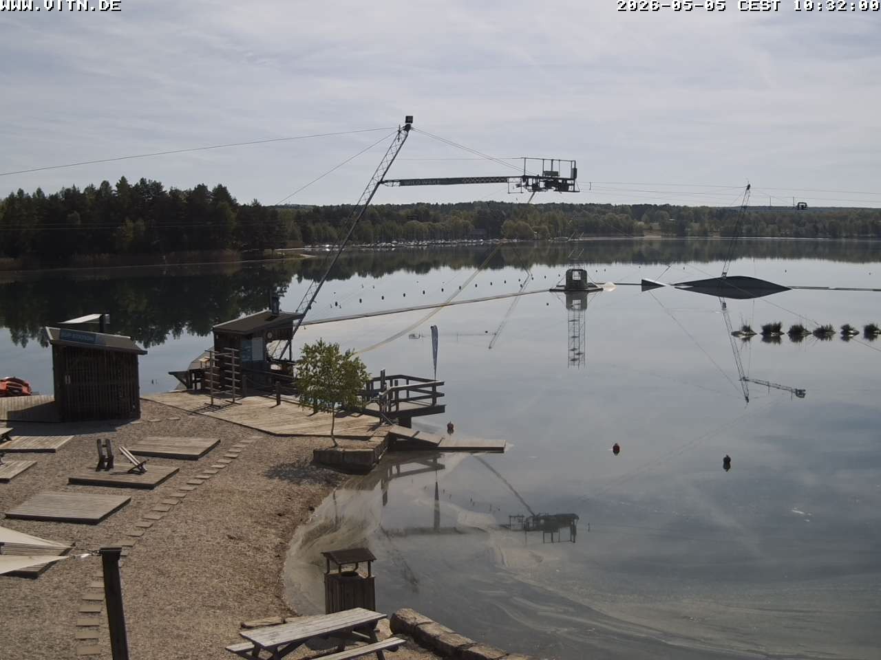 Archiv Foto Webcam Wakeboard- und Wasserskianlage am Steinberger See