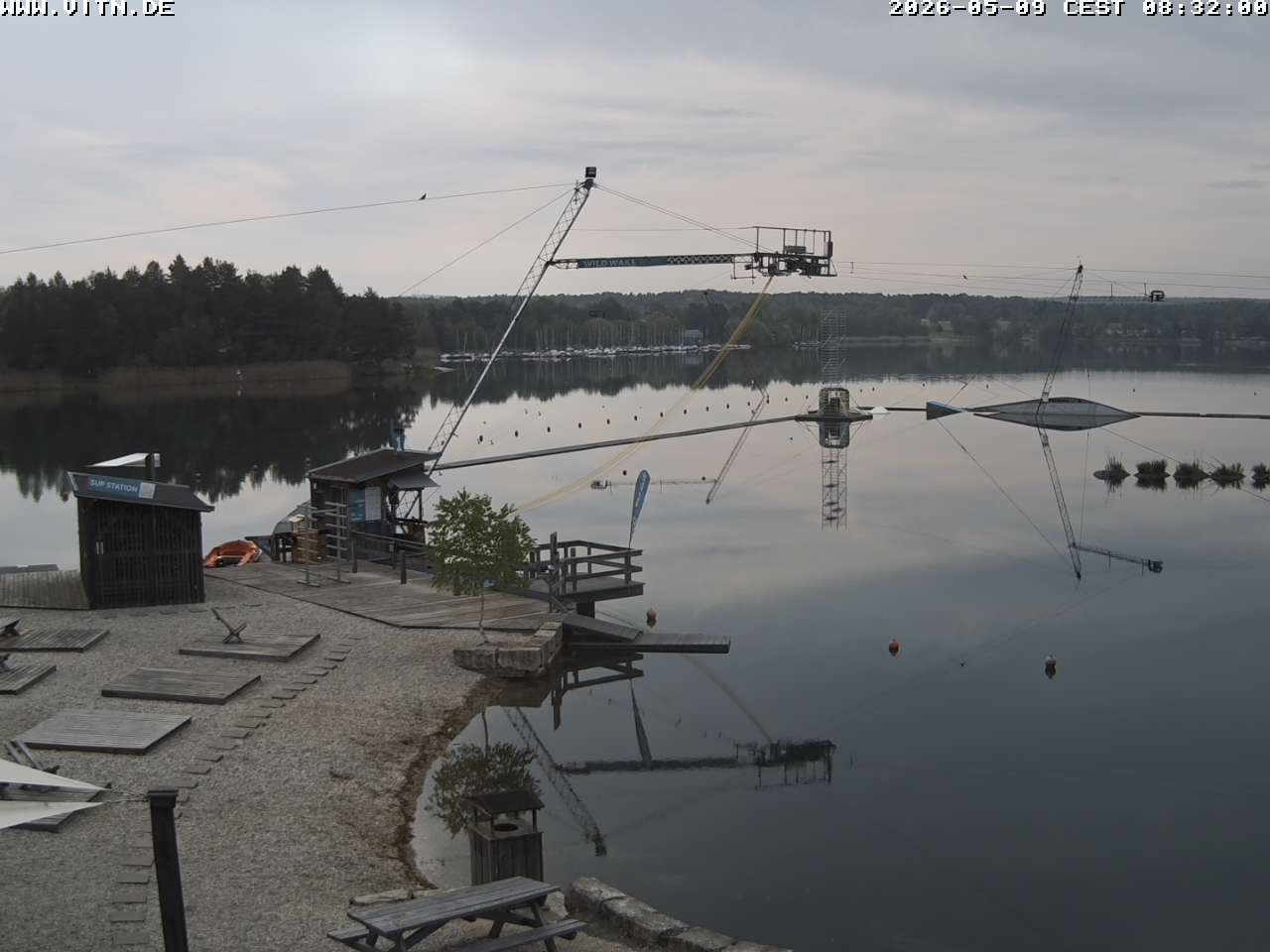Archiv Foto Webcam Wakeboard- und Wasserskianlage am Steinberger See
