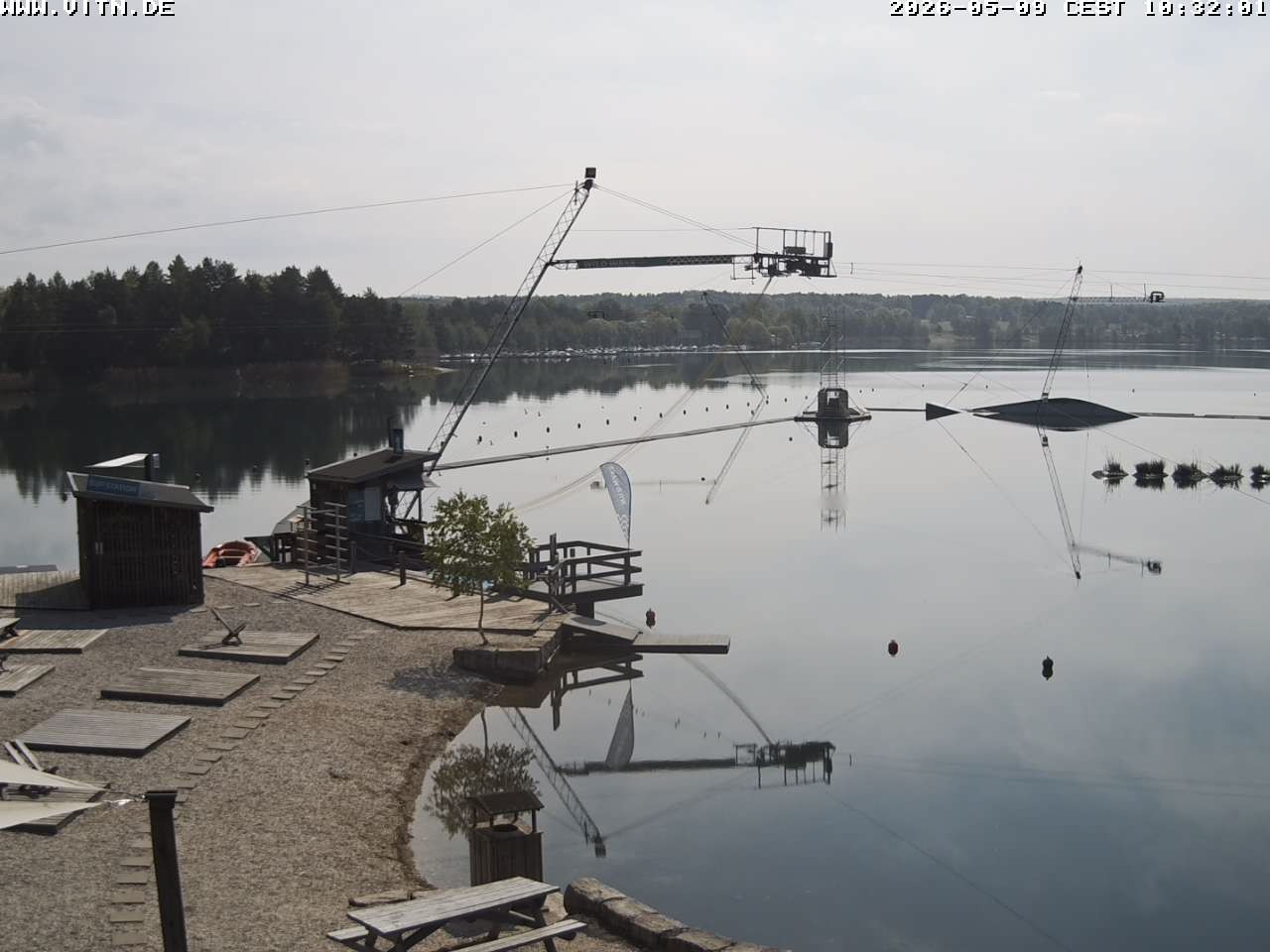 Archiv Foto Webcam Wakeboard- und Wasserskianlage am Steinberger See
