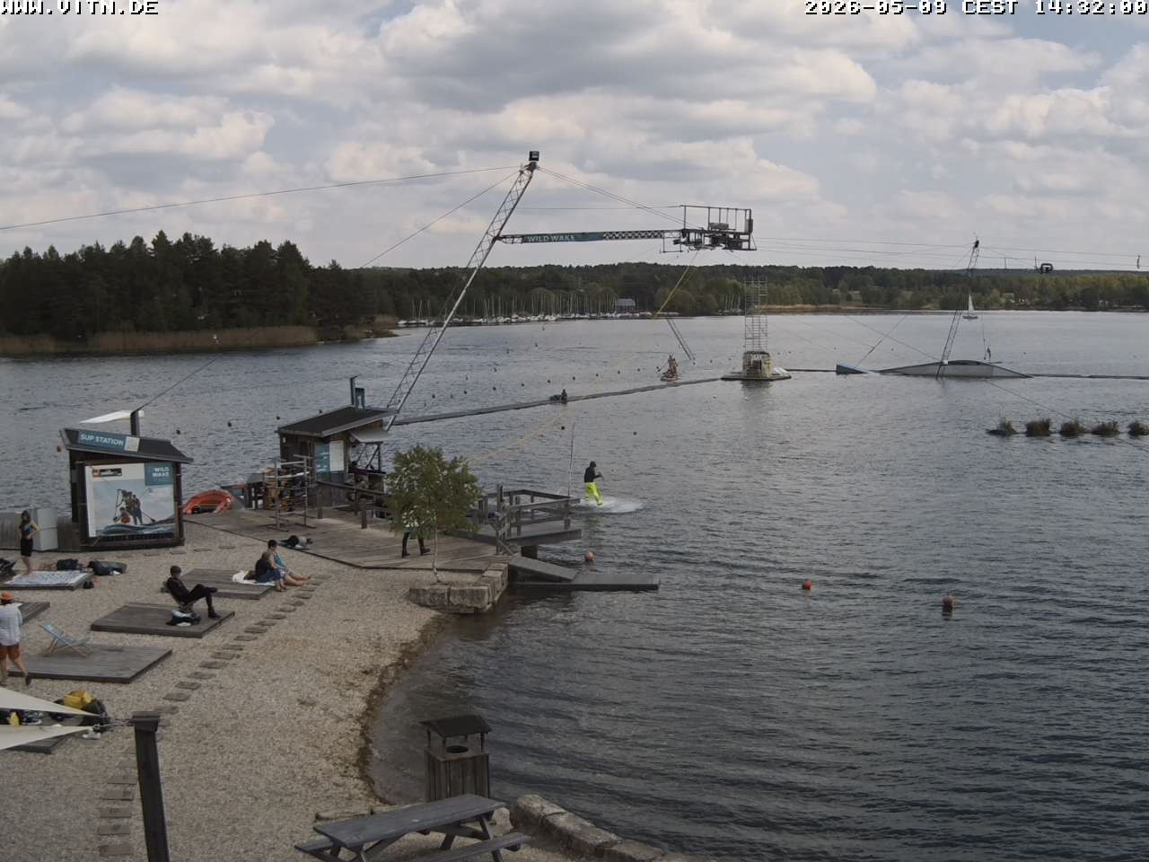 Archiv Foto Webcam Wakeboard- und Wasserskianlage am Steinberger See