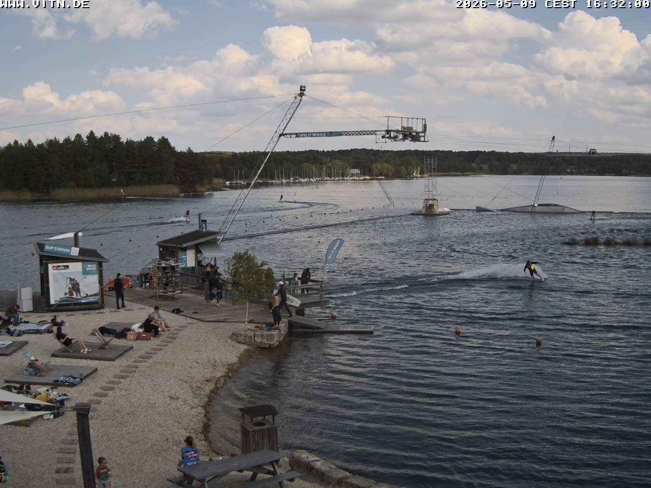 Archiv Foto Webcam Wakeboard- und Wasserskianlage am Steinberger See