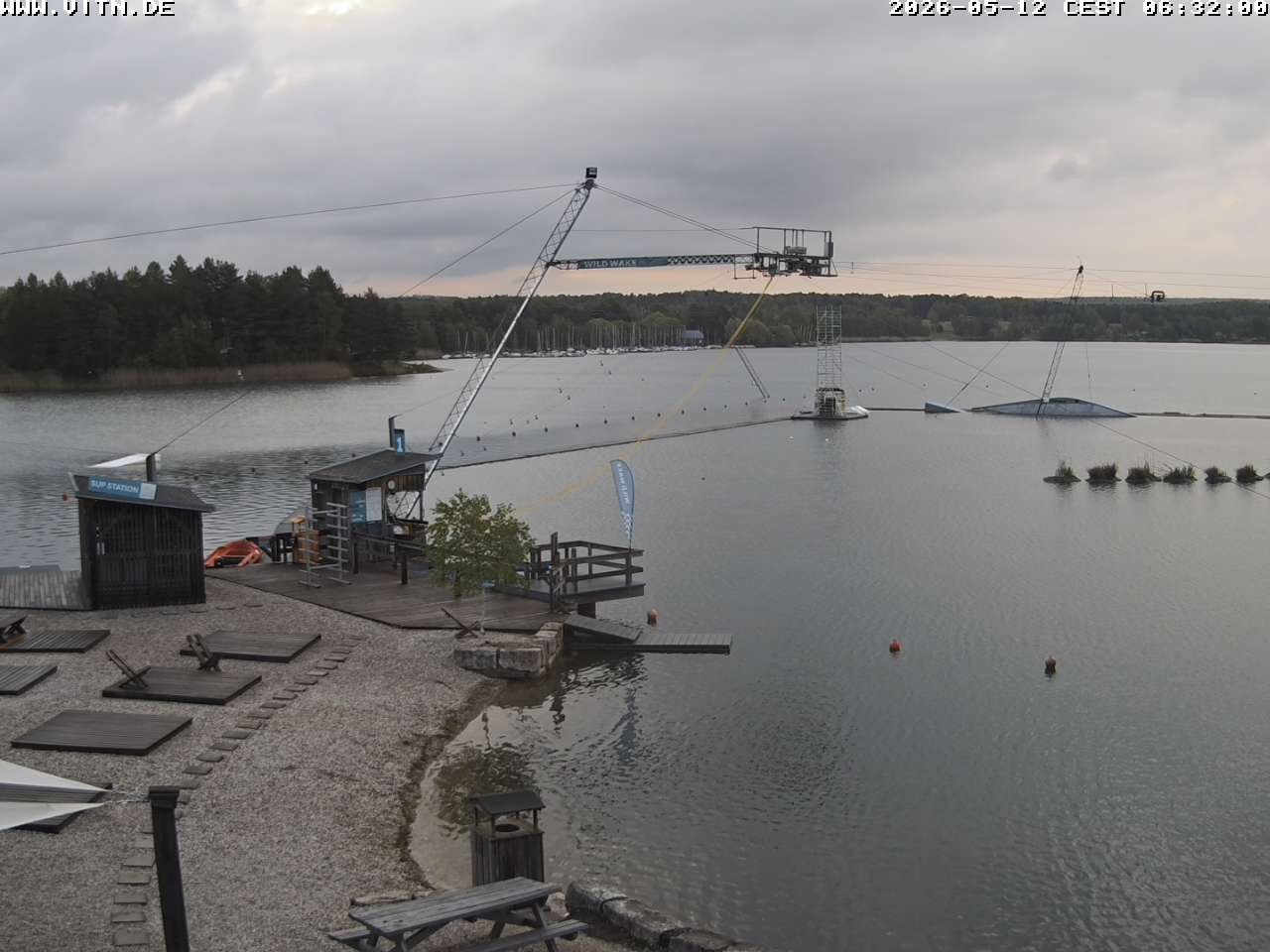 Archiv Foto Webcam Wakeboard- und Wasserskianlage am Steinberger See
