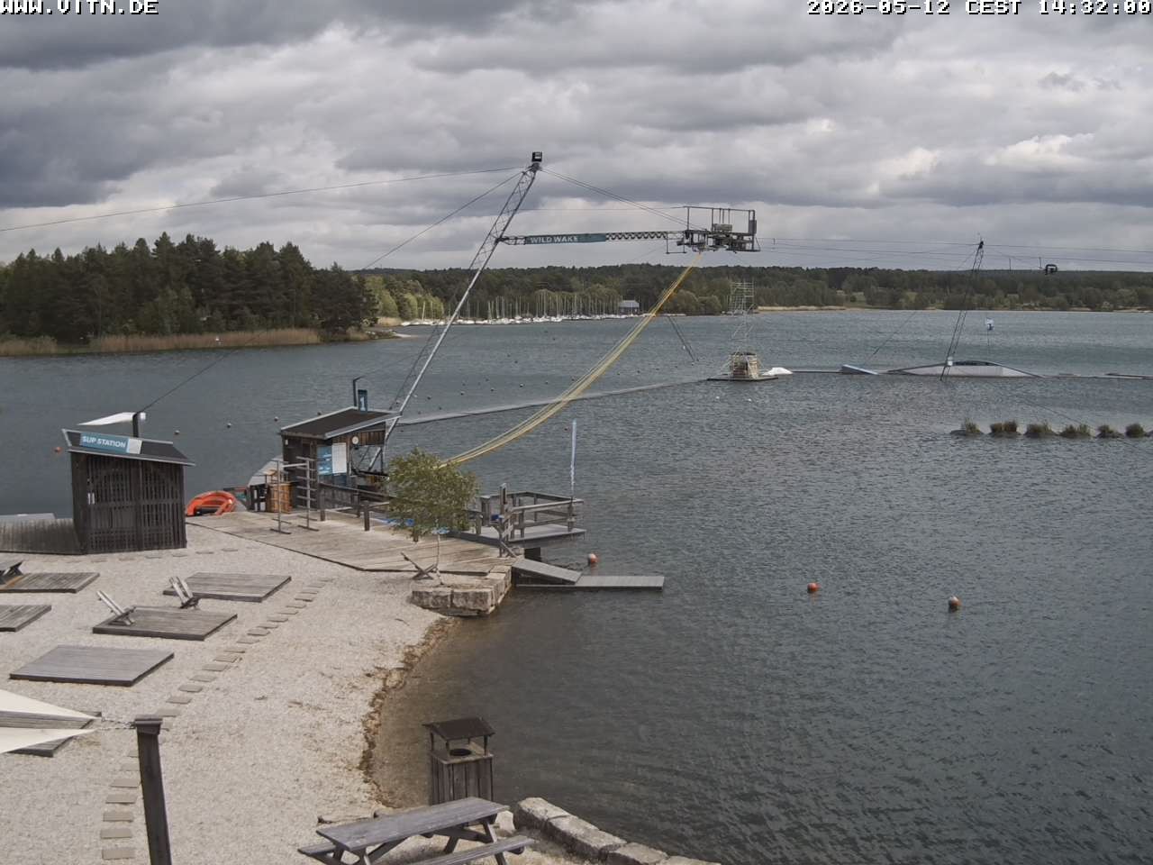 Archiv Foto Webcam Wakeboard- und Wasserskianlage am Steinberger See