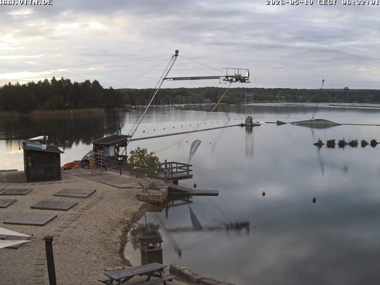Archiv Foto Webcam Wakeboard- und Wasserskianlage am Steinberger See