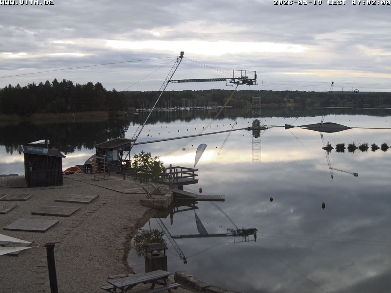 Archiv Foto Webcam Wakeboard- und Wasserskianlage am Steinberger See