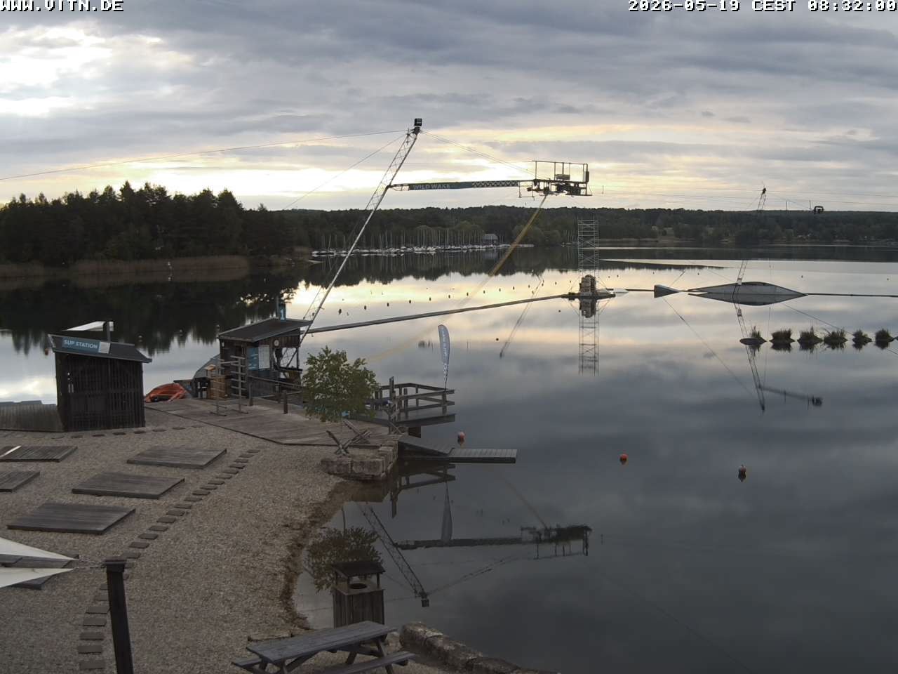 Archiv Foto Webcam Wakeboard- und Wasserskianlage am Steinberger See