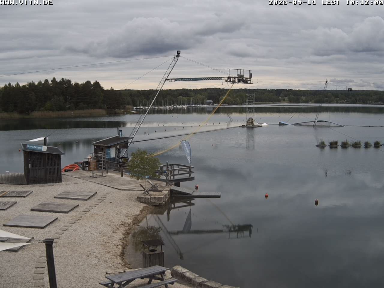 Archiv Foto Webcam Wakeboard- und Wasserskianlage am Steinberger See