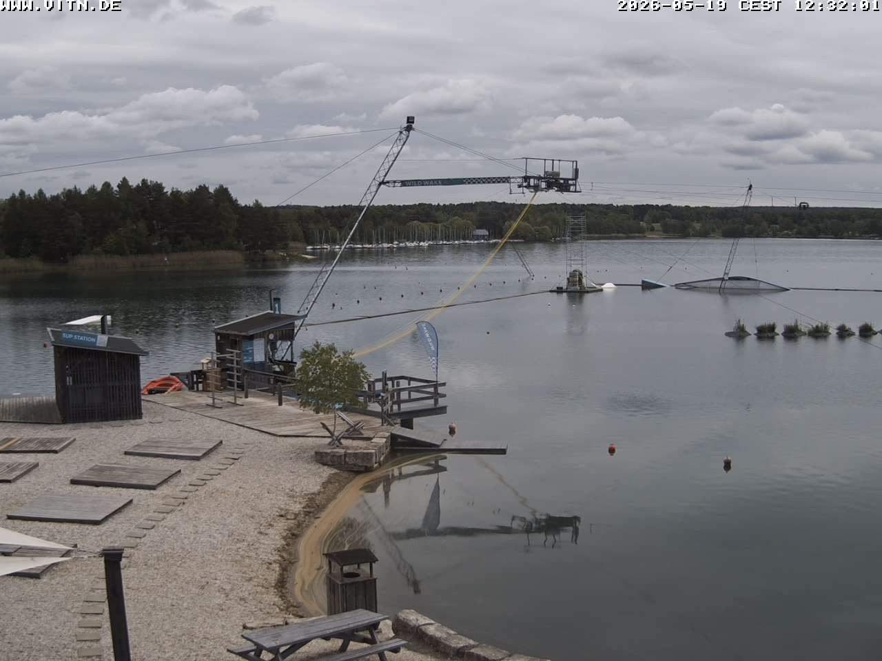 Archiv Foto Webcam Wakeboard- und Wasserskianlage am Steinberger See