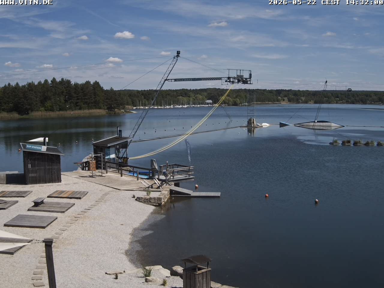 Archiv Foto Webcam Wakeboard- und Wasserskianlage am Steinberger See