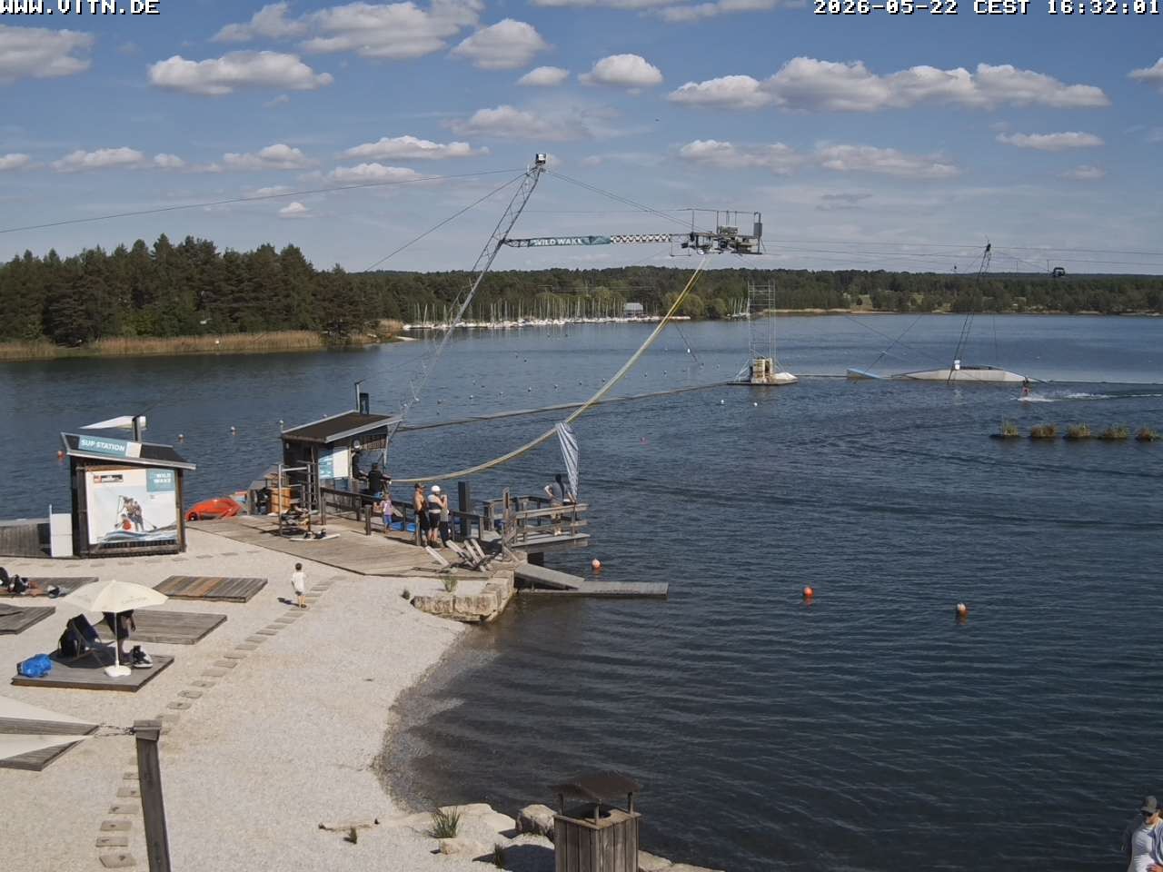 Archiv Foto Webcam Wakeboard- und Wasserskianlage am Steinberger See