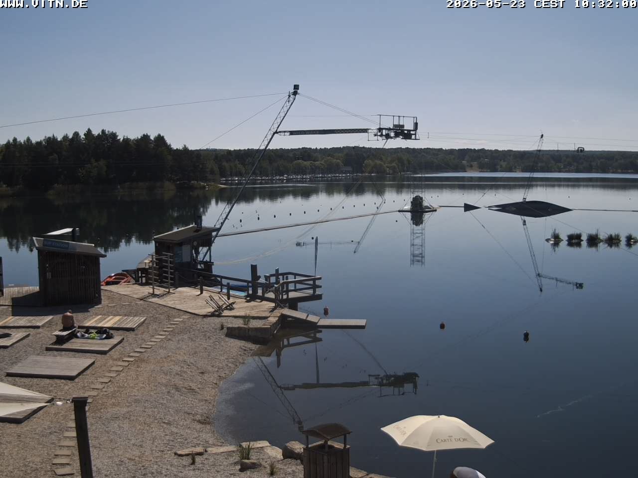 Archiv Foto Webcam Wakeboard- und Wasserskianlage am Steinberger See