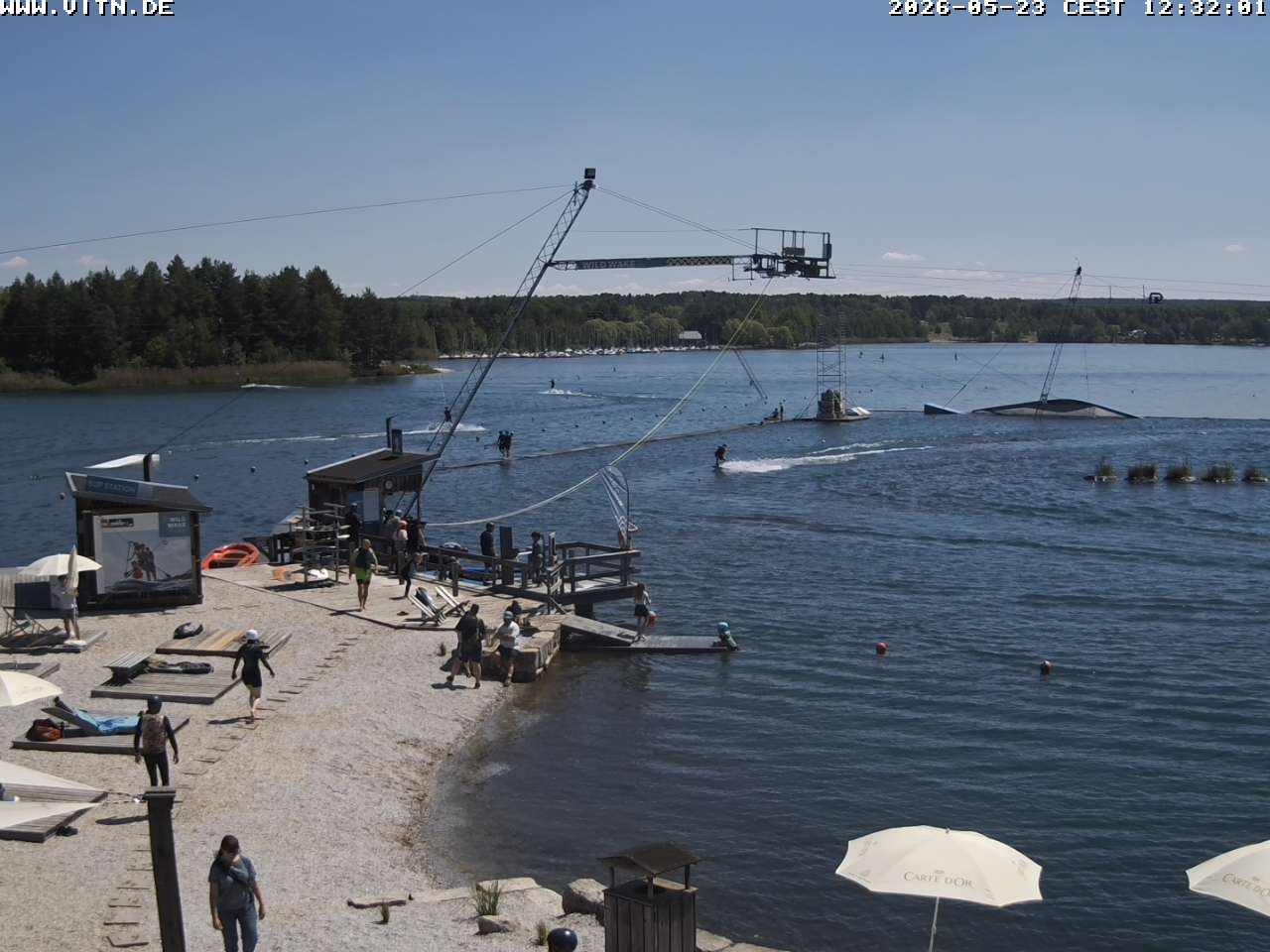 Archiv Foto Webcam Wakeboard- und Wasserskianlage am Steinberger See