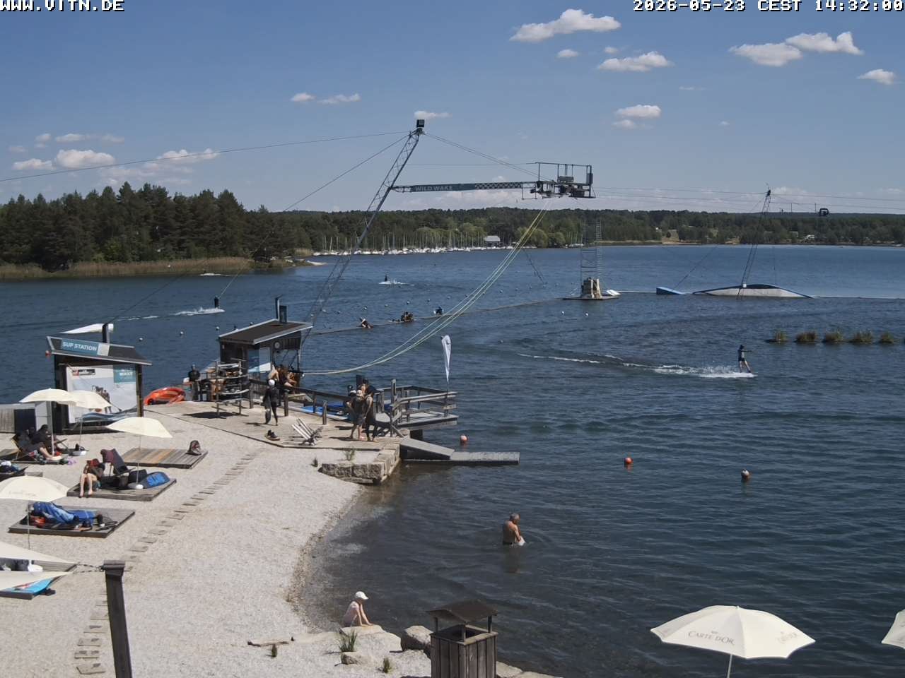 Archiv Foto Webcam Wakeboard- und Wasserskianlage am Steinberger See
