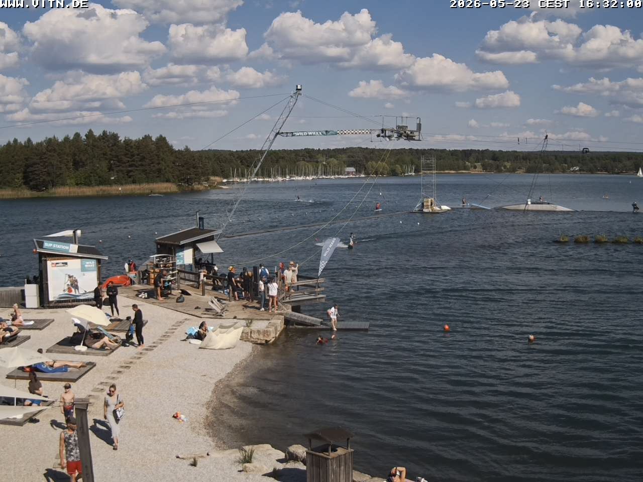 Archiv Foto Webcam Wakeboard- und Wasserskianlage am Steinberger See