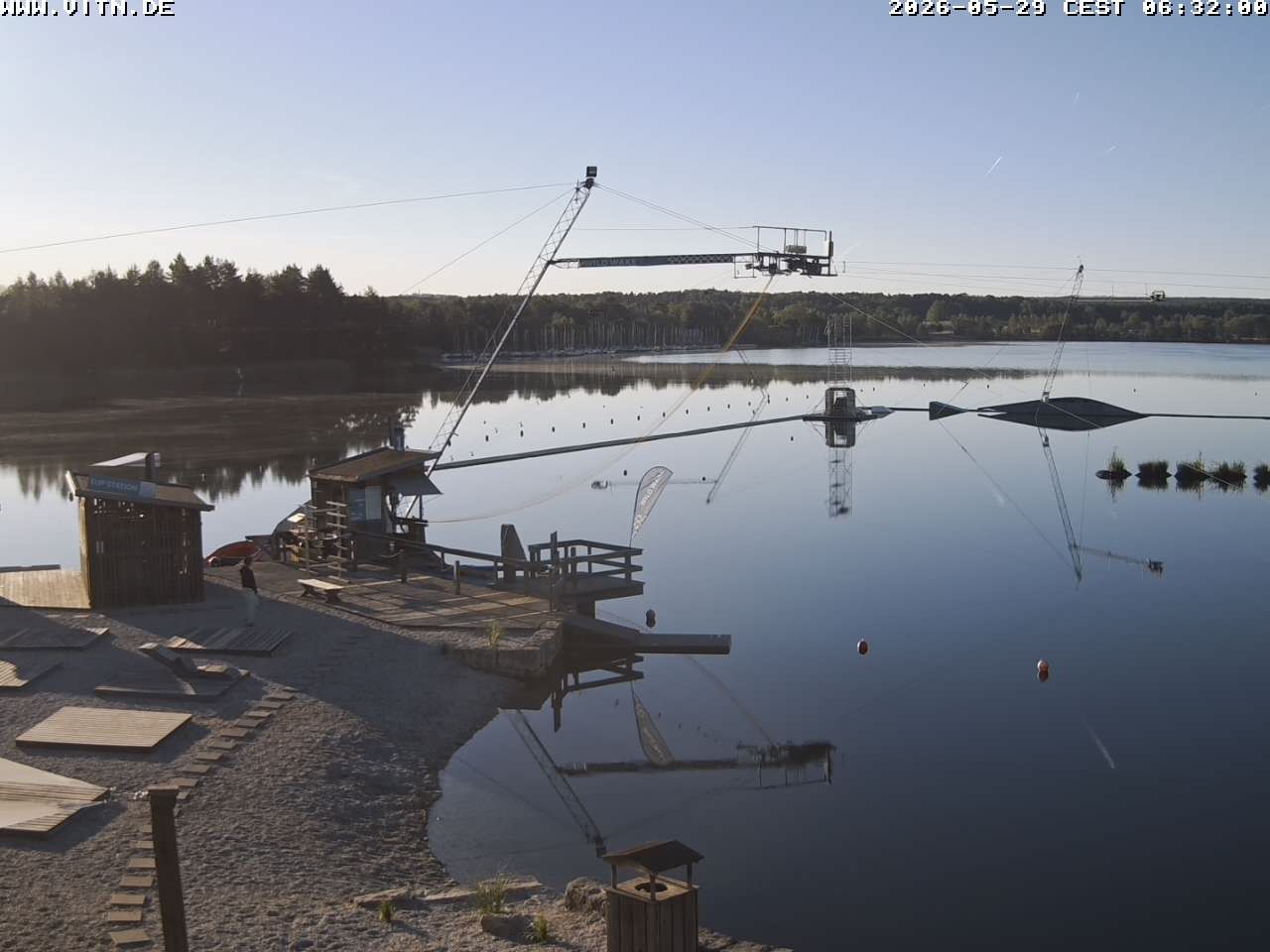Archiv Foto Webcam Wakeboard- und Wasserskianlage am Steinberger See