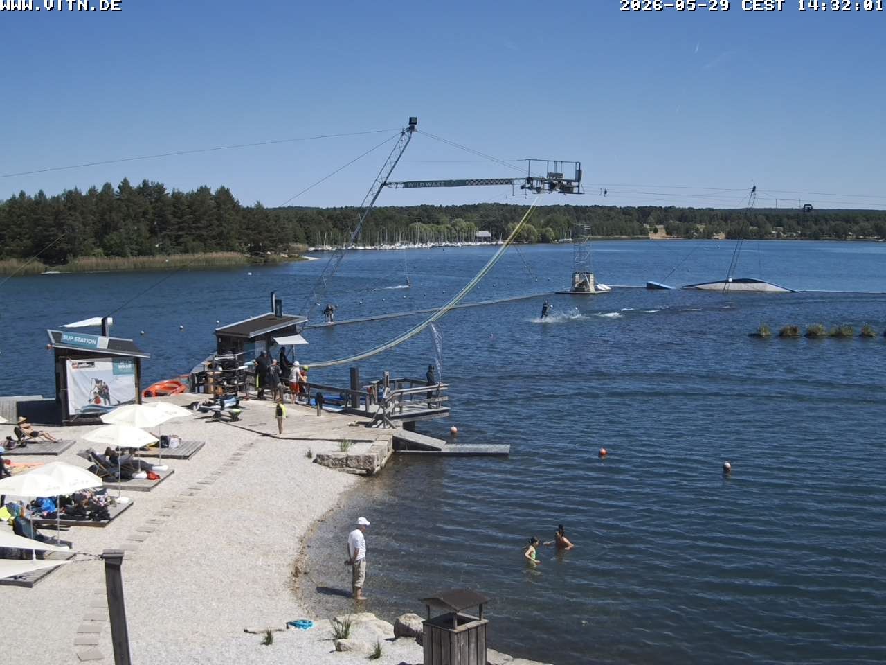 Archiv Foto Webcam Wakeboard- und Wasserskianlage am Steinberger See