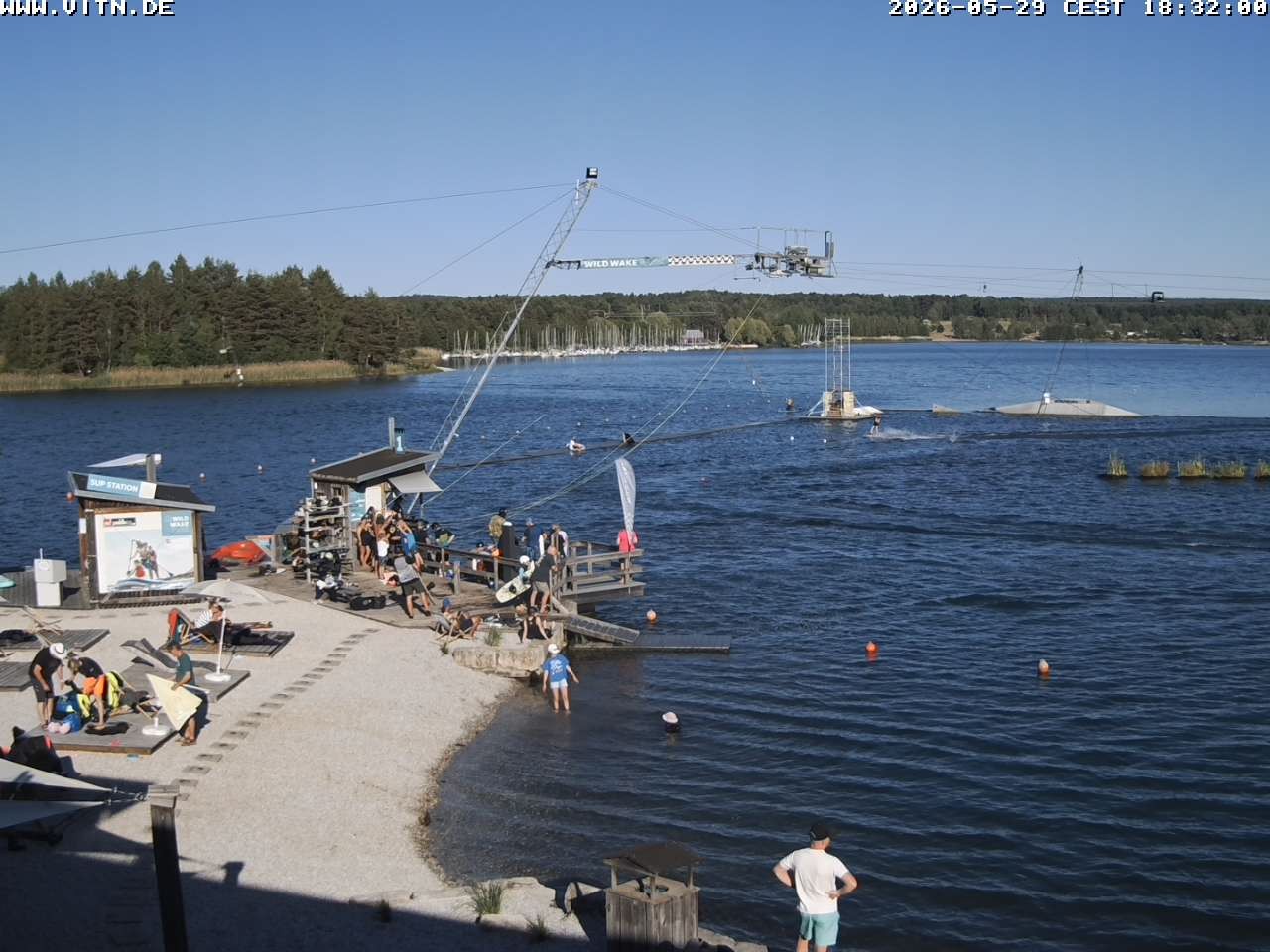 Archiv Foto Webcam Wakeboard- und Wasserskianlage am Steinberger See