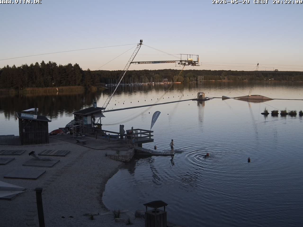 Archiv Foto Webcam Wakeboard- und Wasserskianlage am Steinberger See