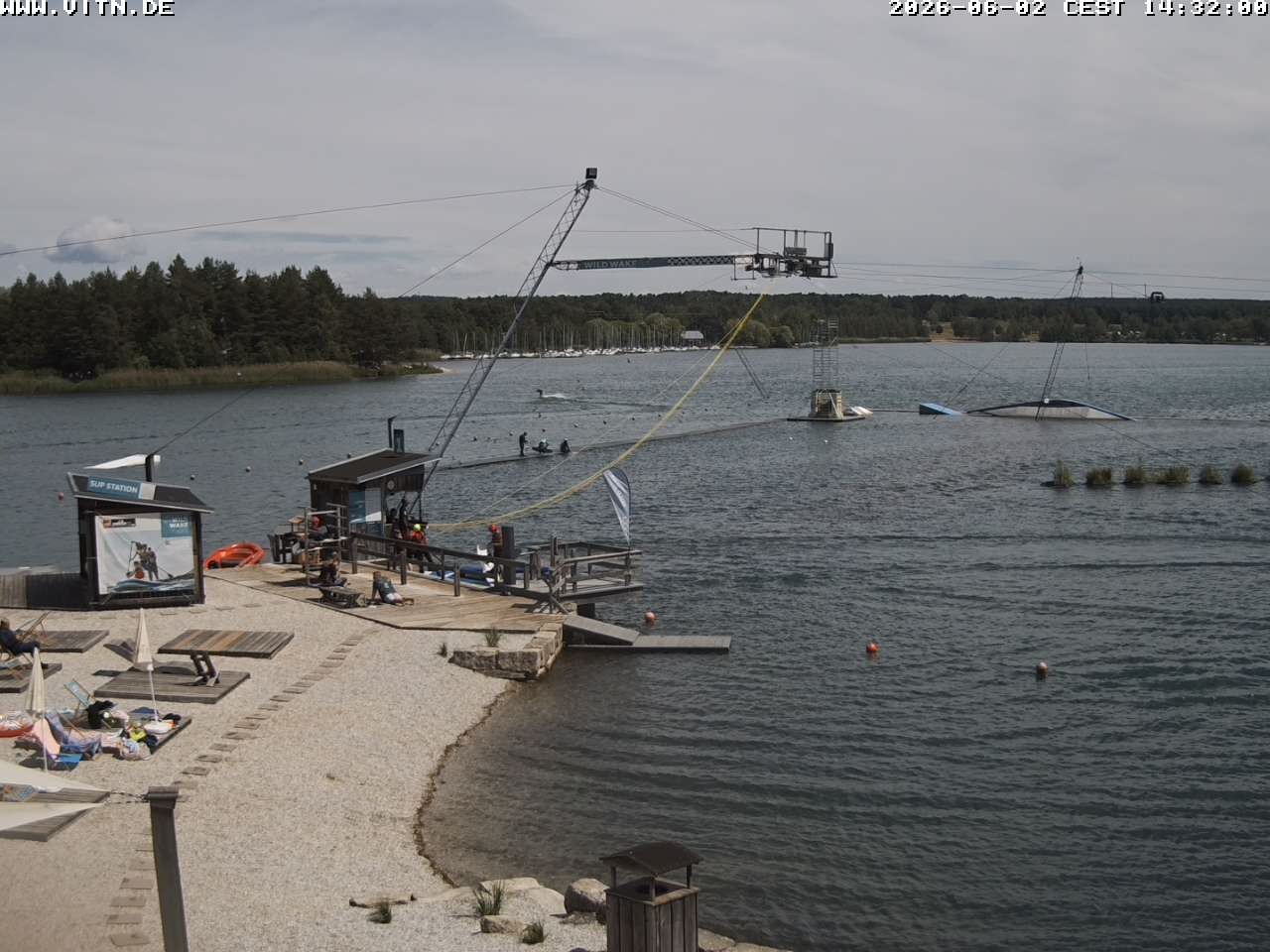 Archiv Foto Webcam Wakeboard- und Wasserskianlage am Steinberger See