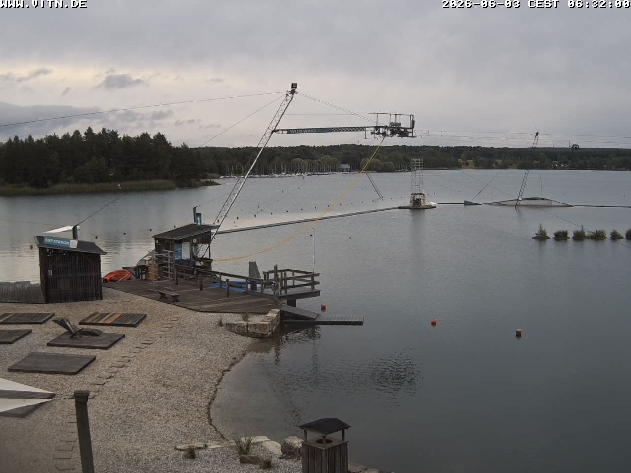 Archiv Foto Webcam Wakeboard- und Wasserskianlage am Steinberger See
