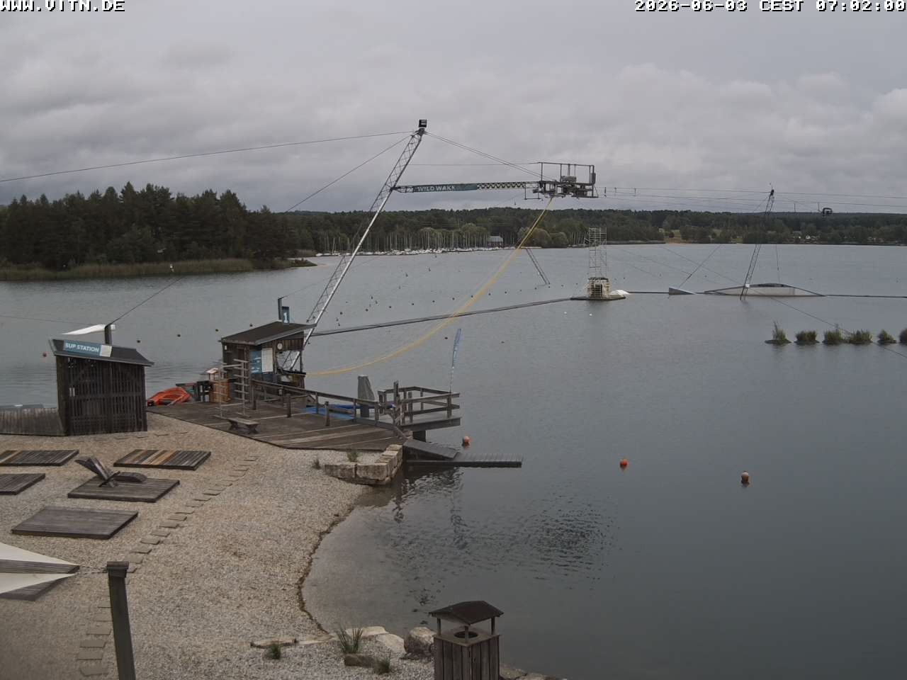 Archiv Foto Webcam Wakeboard- und Wasserskianlage am Steinberger See