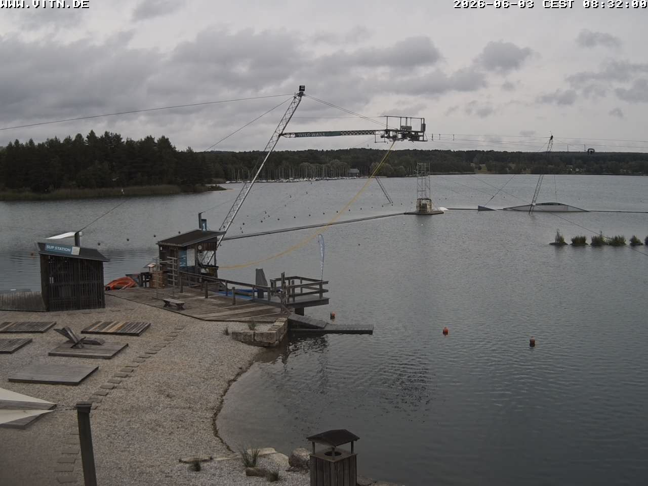 Archiv Foto Webcam Wakeboard- und Wasserskianlage am Steinberger See