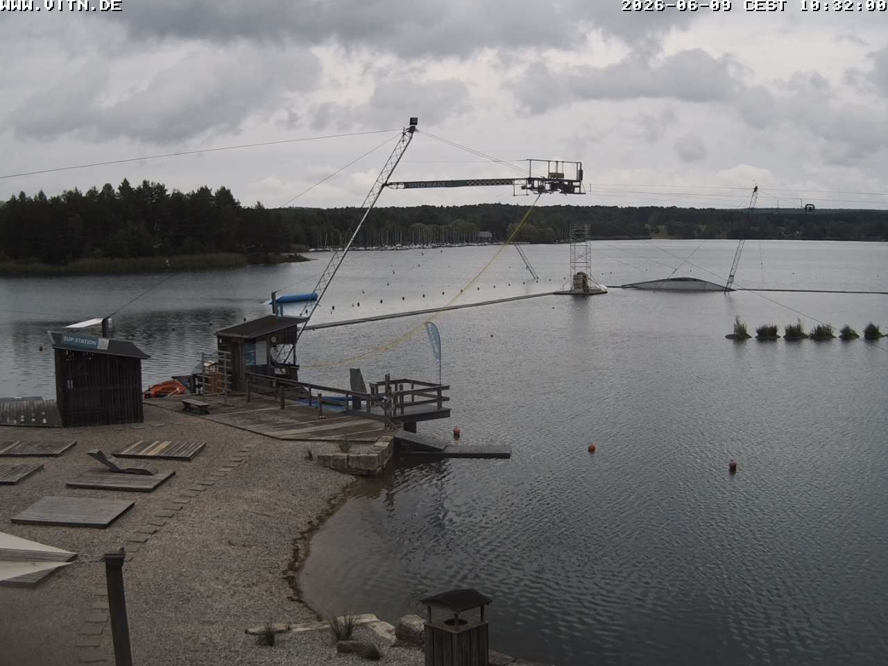 Archiv Foto Webcam Wakeboard- und Wasserskianlage am Steinberger See