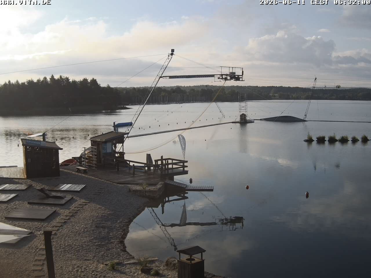 Archiv Foto Webcam Wakeboard- und Wasserskianlage am Steinberger See