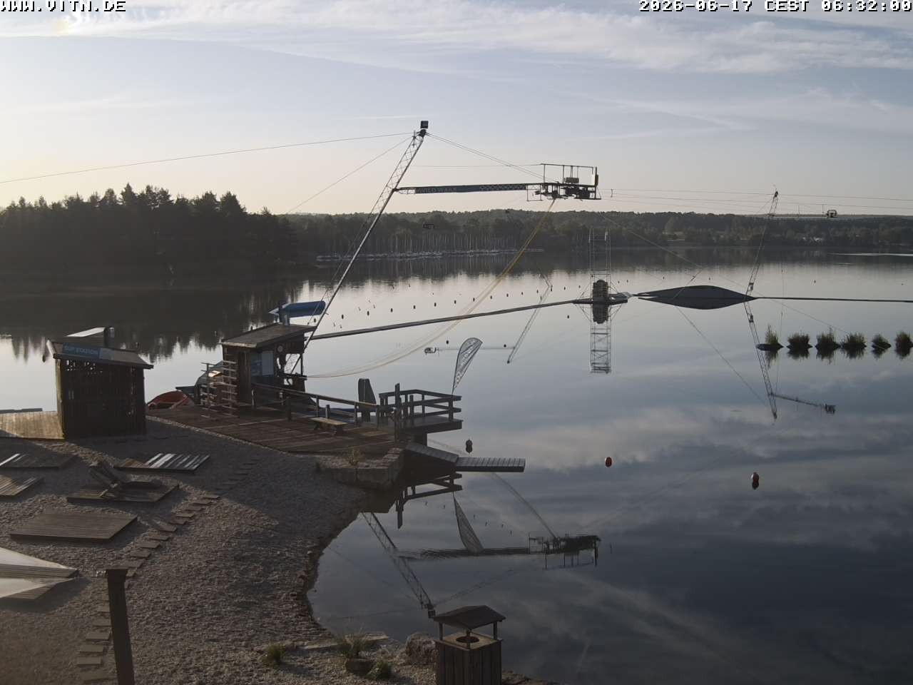 Archiv Foto Webcam Wakeboard- und Wasserskianlage am Steinberger See