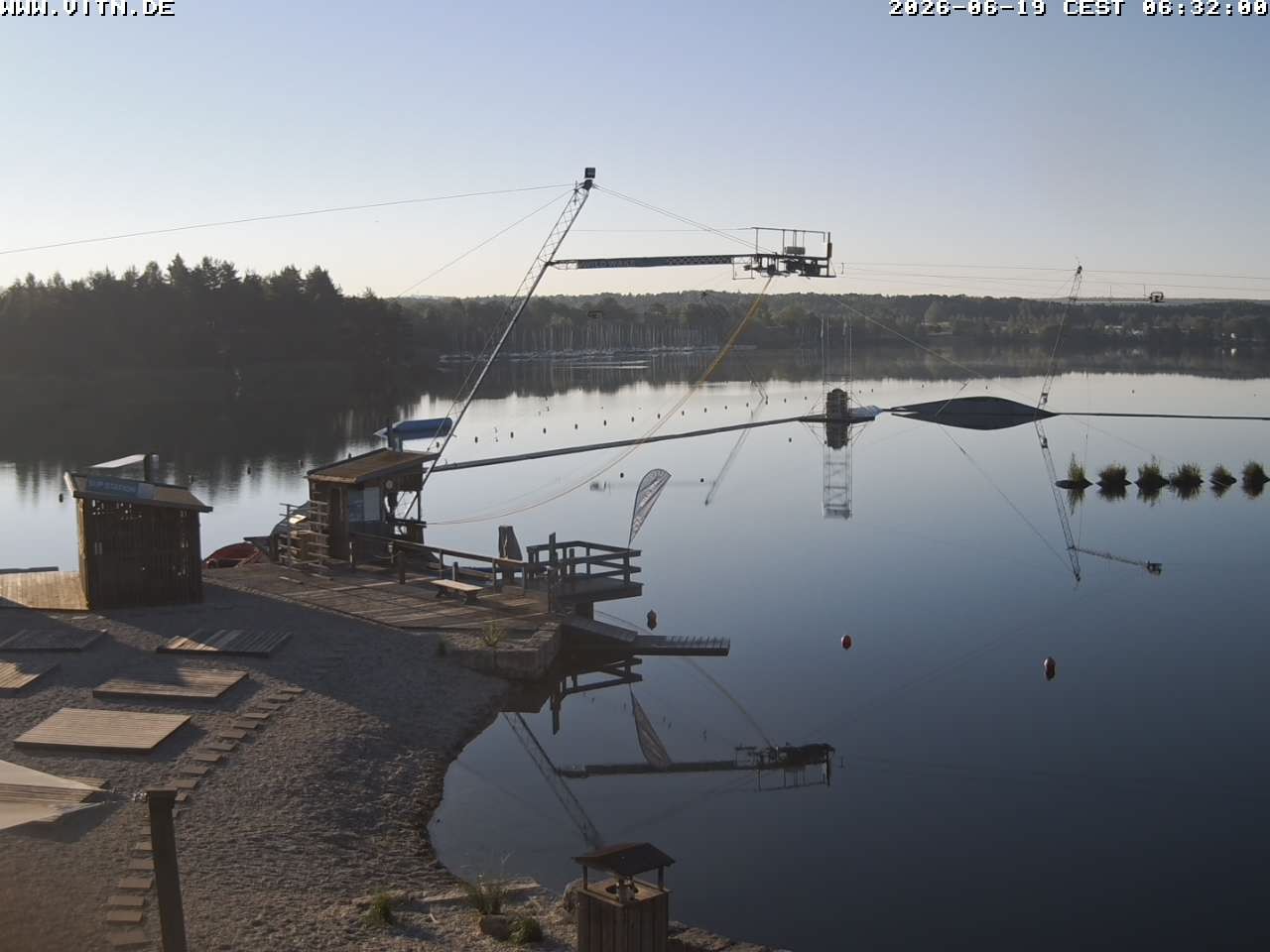 Archiv Foto Webcam Wakeboard- und Wasserskianlage am Steinberger See