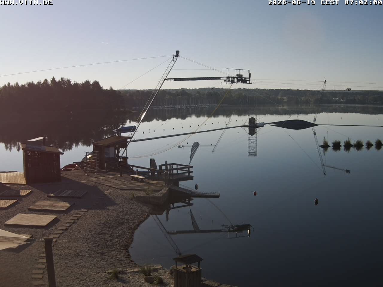 Archiv Foto Webcam Wakeboard- und Wasserskianlage am Steinberger See