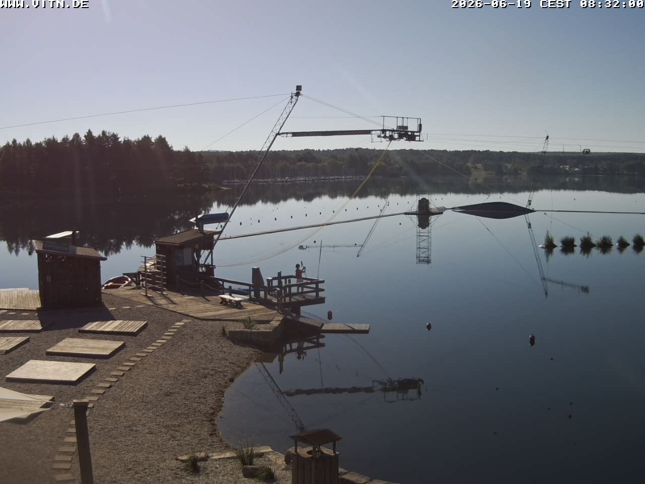 Archiv Foto Webcam Wakeboard- und Wasserskianlage am Steinberger See