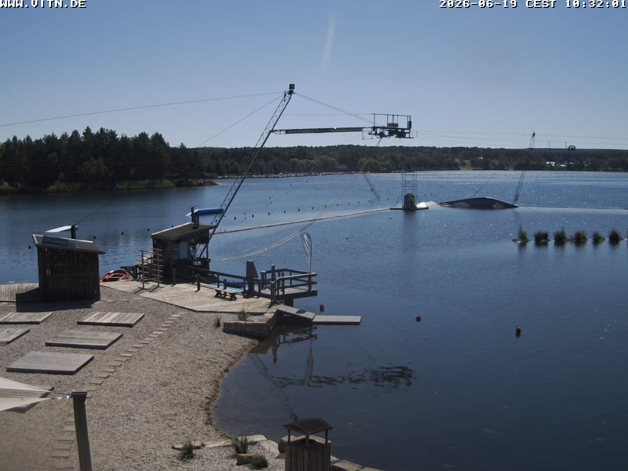 Archiv Foto Webcam Wakeboard- und Wasserskianlage am Steinberger See