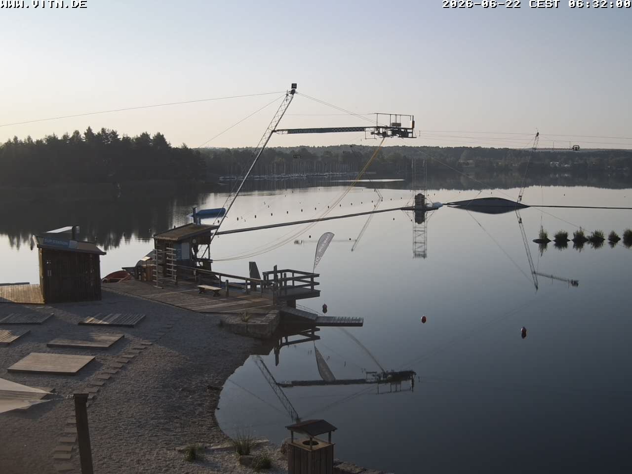 Archiv Foto Webcam Wakeboard- und Wasserskianlage am Steinberger See