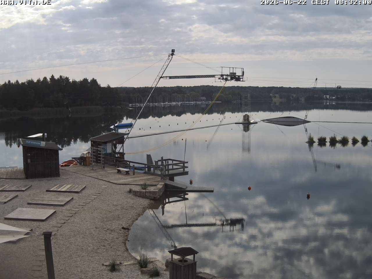 Archiv Foto Webcam Wakeboard- und Wasserskianlage am Steinberger See
