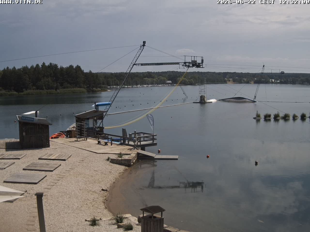 Archiv Foto Webcam Wakeboard- und Wasserskianlage am Steinberger See