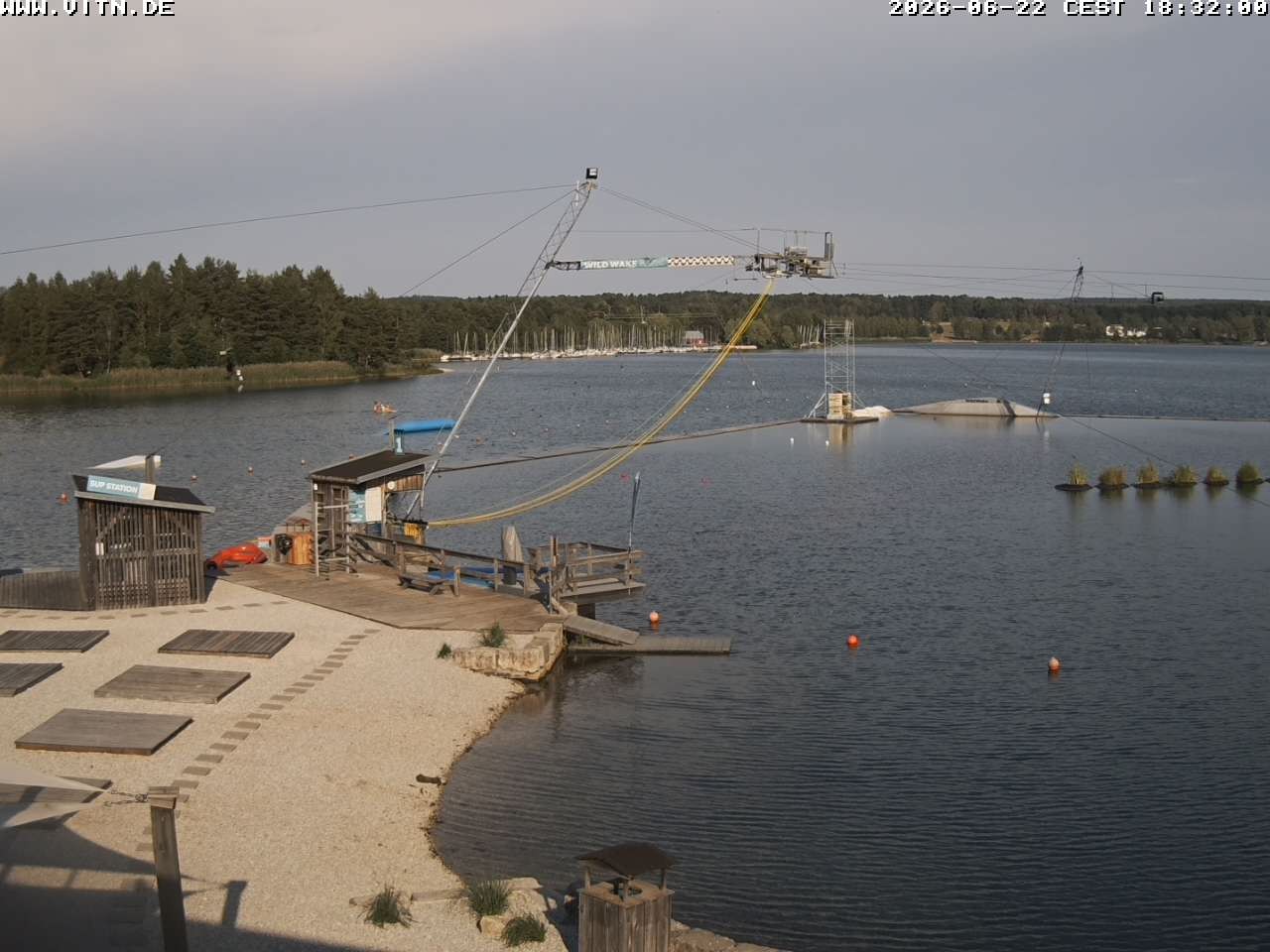 Archiv Foto Webcam Wakeboard- und Wasserskianlage am Steinberger See