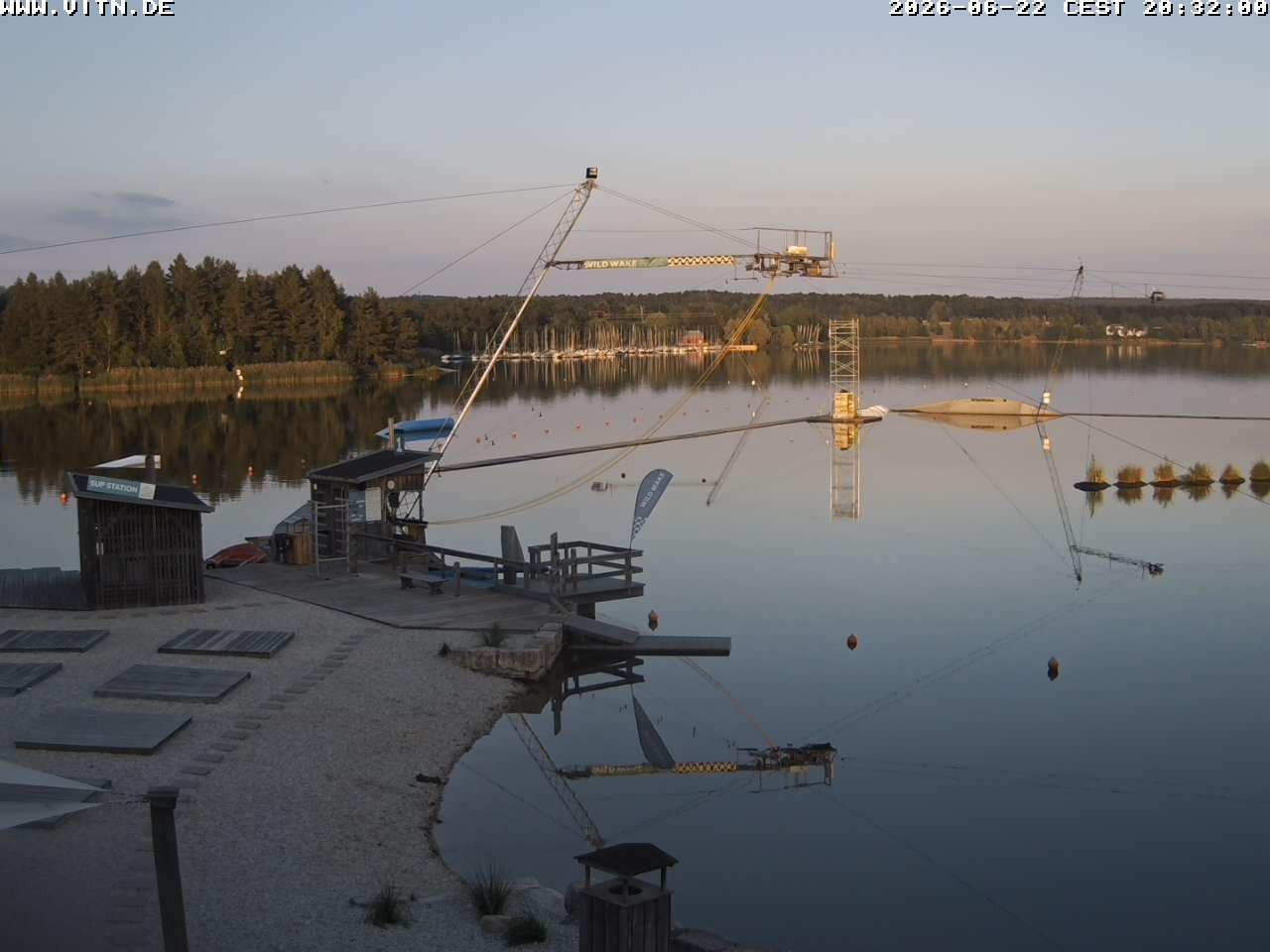 Archiv Foto Webcam Wakeboard- und Wasserskianlage am Steinberger See