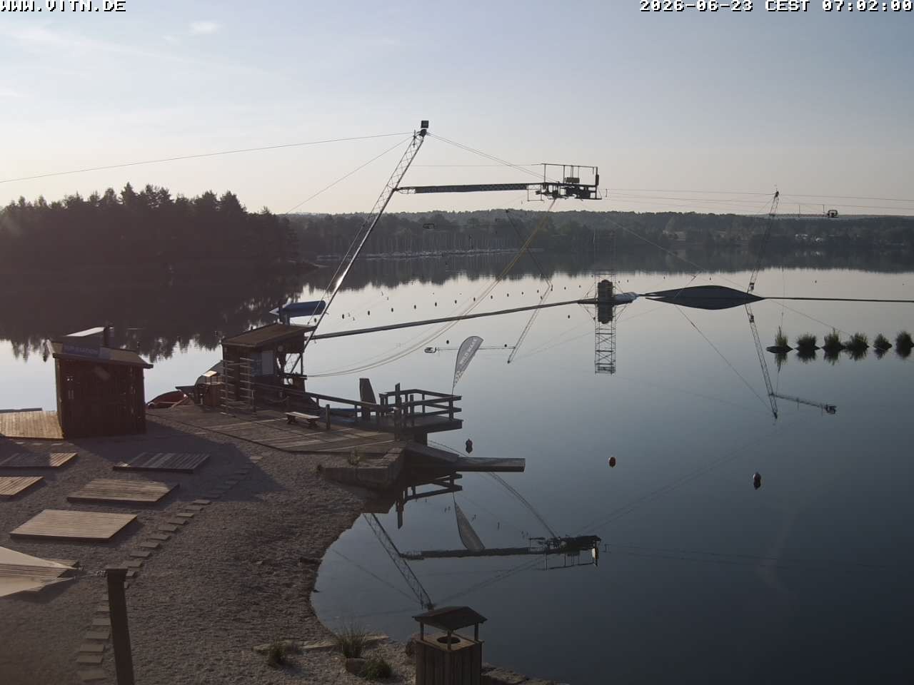 Archiv Foto Webcam Wakeboard- und Wasserskianlage am Steinberger See