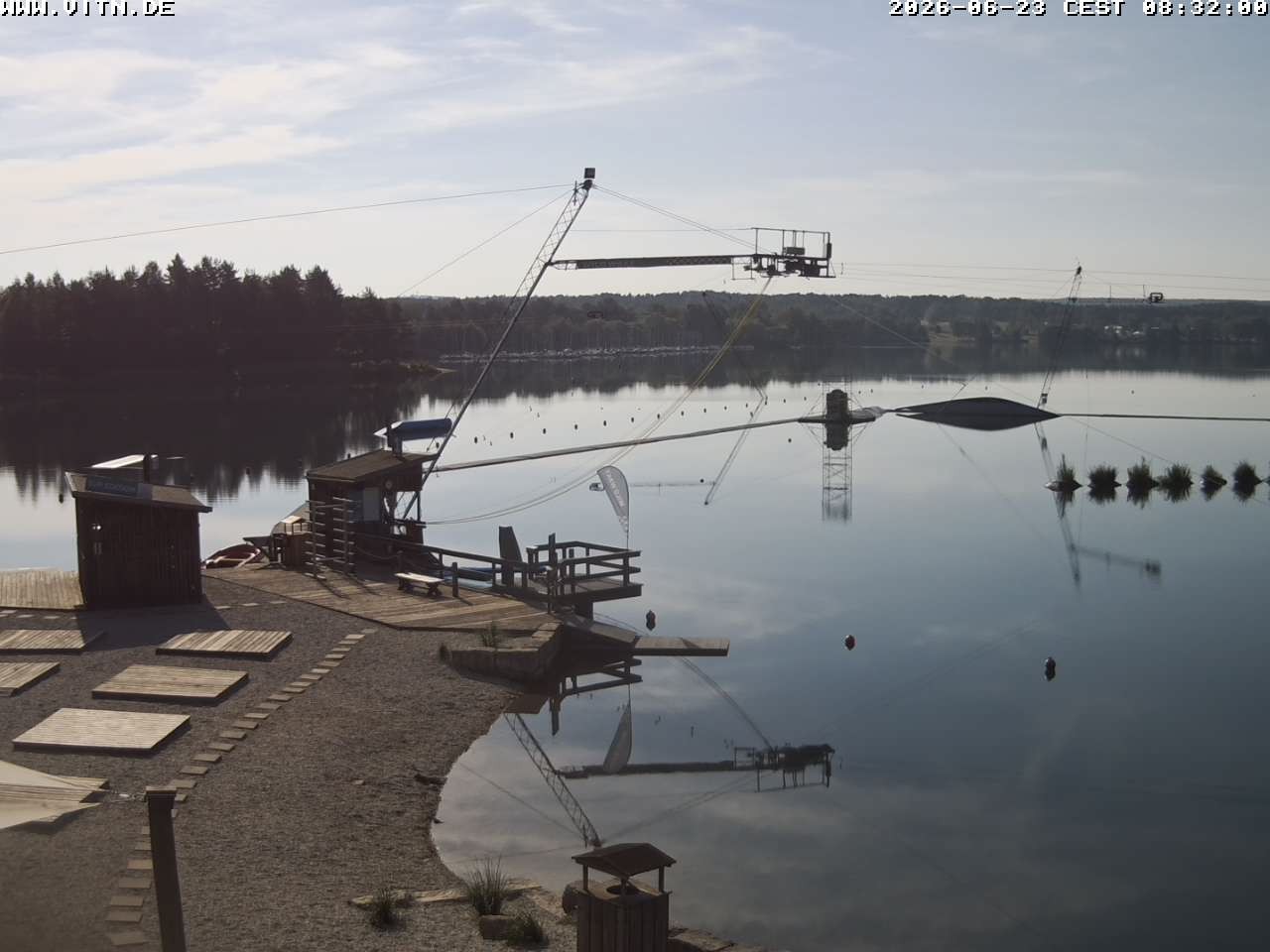 Archiv Foto Webcam Wakeboard- und Wasserskianlage am Steinberger See