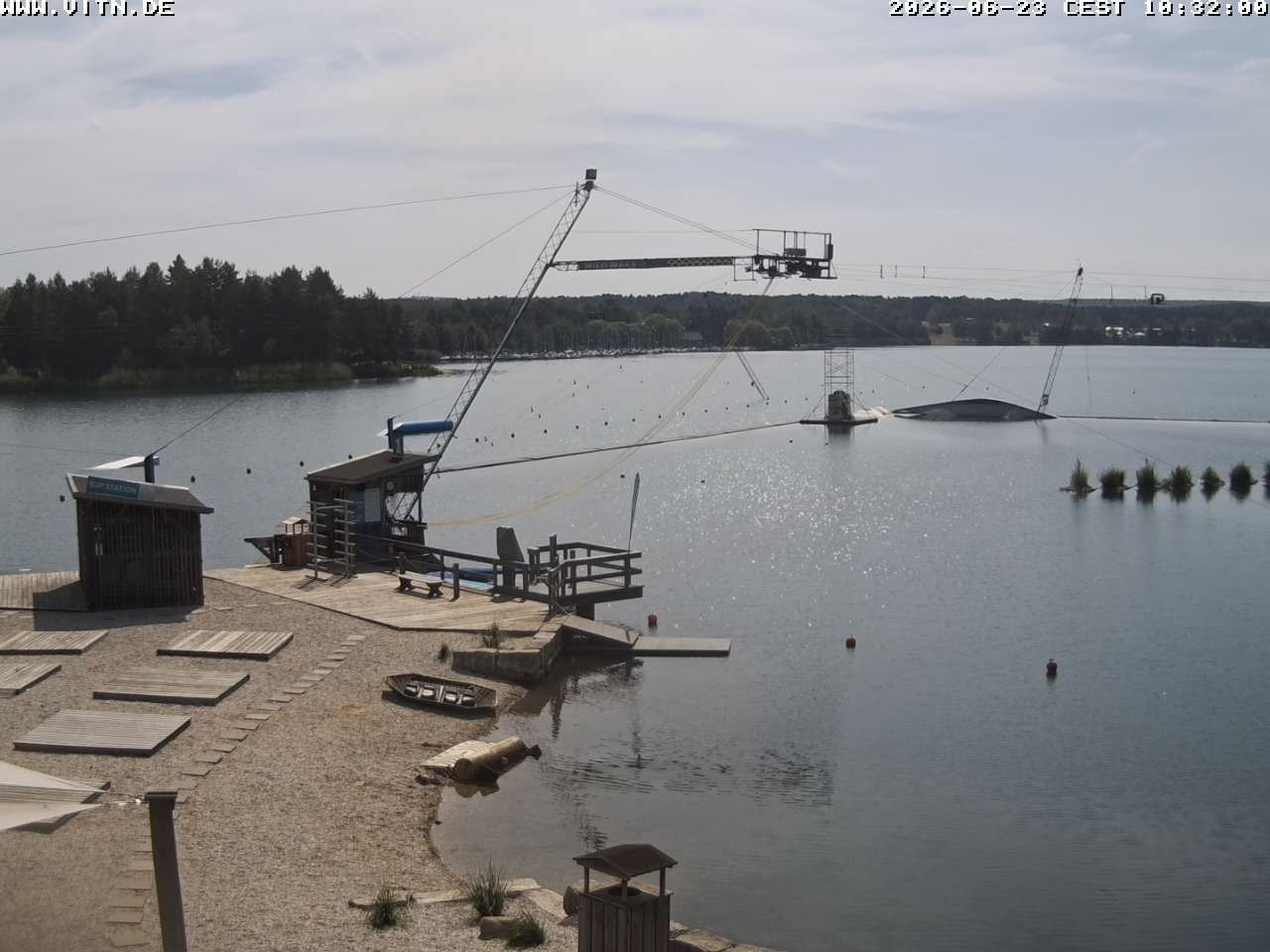 Archiv Foto Webcam Wakeboard- und Wasserskianlage am Steinberger See