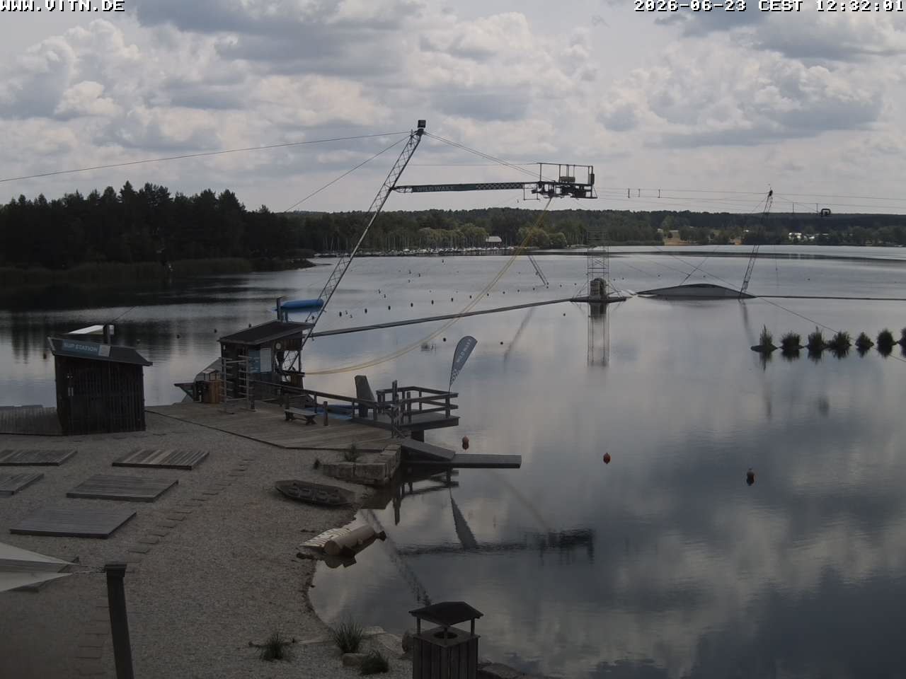 Archiv Foto Webcam Wakeboard- und Wasserskianlage am Steinberger See