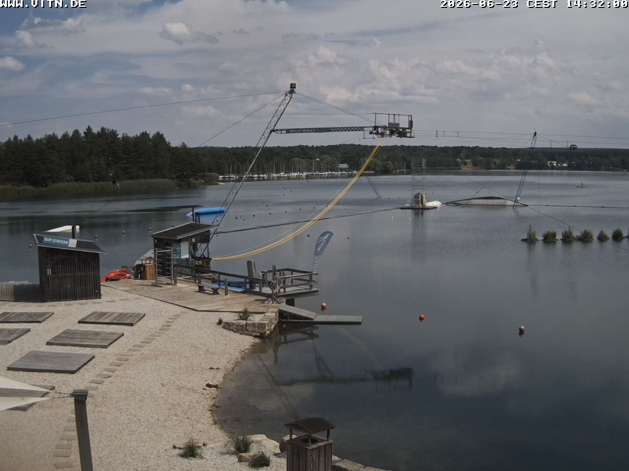 Archiv Foto Webcam Wakeboard- und Wasserskianlage am Steinberger See