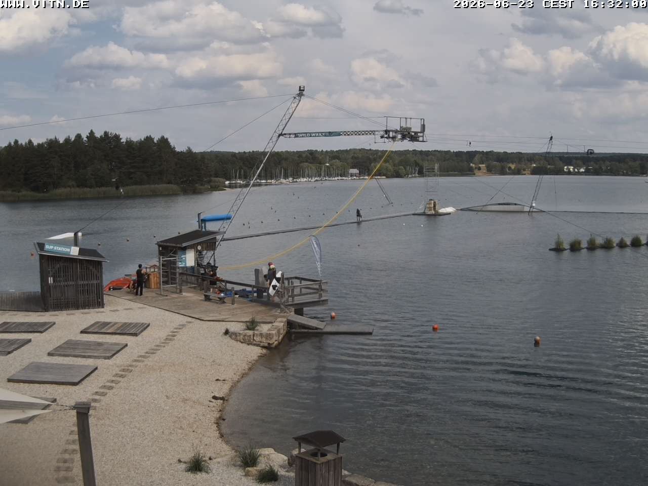 Archiv Foto Webcam Wakeboard- und Wasserskianlage am Steinberger See