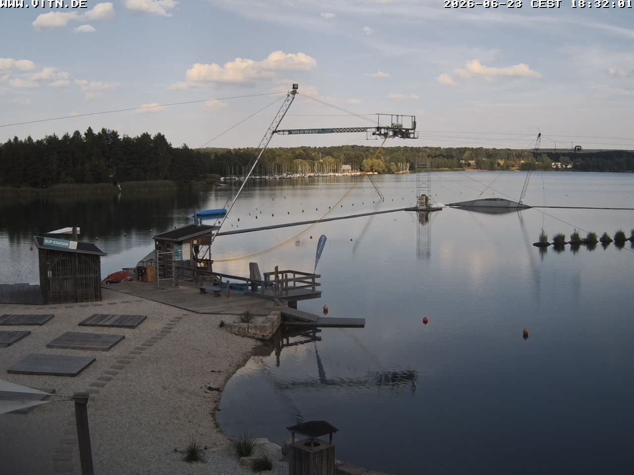 Archiv Foto Webcam Wakeboard- und Wasserskianlage am Steinberger See