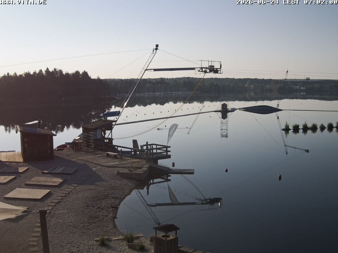 Archiv Foto Webcam Wakeboard- und Wasserskianlage am Steinberger See