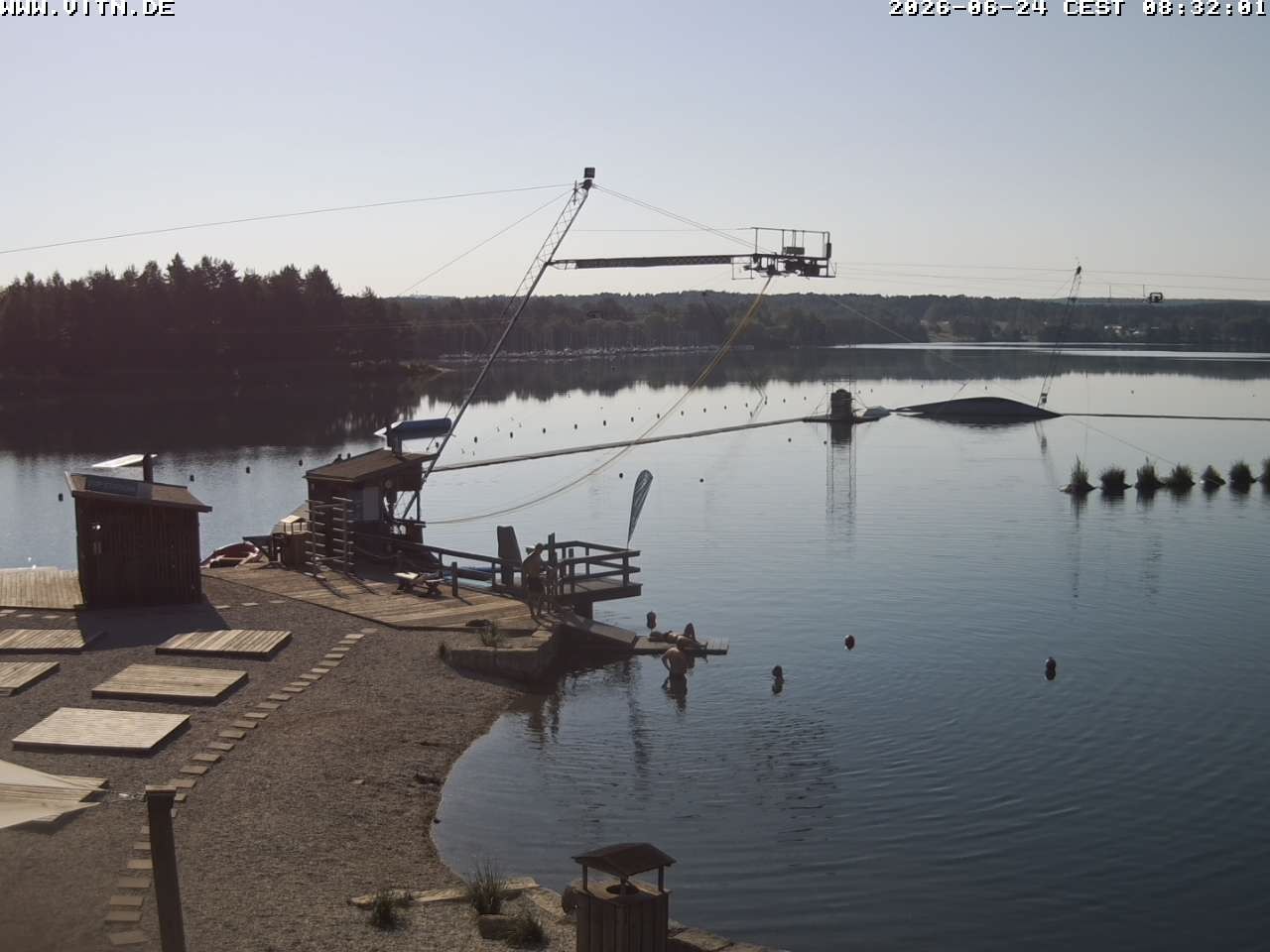 Archiv Foto Webcam Wakeboard- und Wasserskianlage am Steinberger See